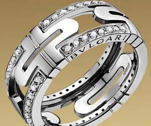 انگشتر و حلقه های ازدواج الماس و یاقوت BVLGARI