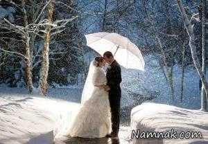 بله گرفتن از عروس در دمای منفی ۴۰ درجه! + تصاویر