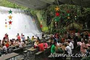 رستوران آبشاری شگفت انگیز در فیلیپین + تصاویر
