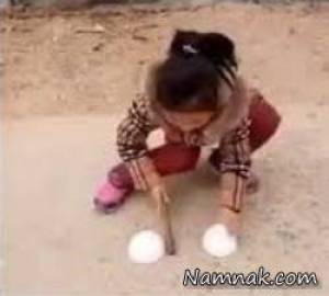 فقط ببینید شعبده بازی این دختر بچه رو + ویدئو