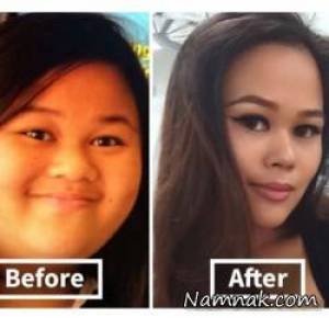 قبل و بعد جالب صورتهایی که لاغر شدند + تصاویر