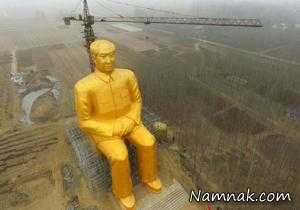 تخریب مجسمه غول پیکر ۳ میلیون دلاری در چین + تصاویر