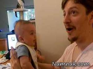 نوزاد ۳ ماهه ای که حرف میزند!  + فیلم