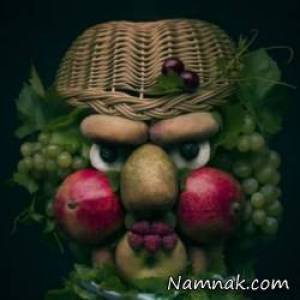 پرتره هایی جالب از آدم های میوه ای +تصاویر
