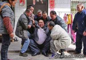 زندگی روزانه مرد ۳۳ ساله چاق ترین مرد چینی + تصاویر