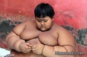 دردسرهای چاق ترین پسر بچه دنیا + تصاویر