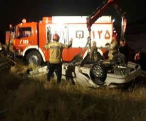 مرگ ۵ نفر در پی سقوط خودرو از اتوبان شهید بابایی تهران