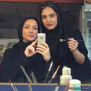 سلفی بازیگران ایرانی در حال گریم + تصاویر